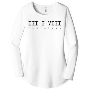 Roman Numeral Area Code 318 Louisiana Gift Home Women's Perfect Tri Tunic Long Sleeve Shirt