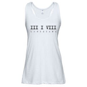 Roman Numeral Area Code 318 Louisiana Gift Home Ladies Essential Flowy Tank