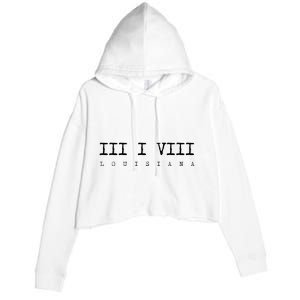 Roman Numeral Area Code 318 Louisiana Gift Home Crop Fleece Hoodie