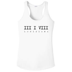 Roman Numeral Area Code 318 Louisiana Gift Home Ladies PosiCharge Competitor Racerback Tank