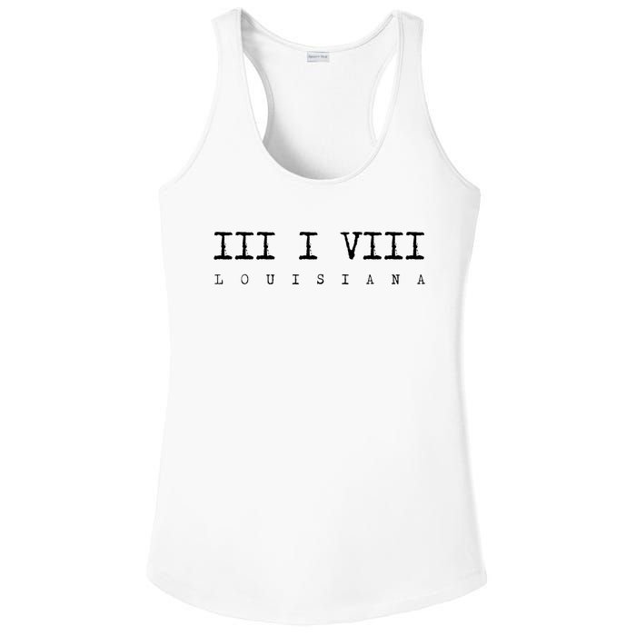 Roman Numeral Area Code 318 Louisiana Gift Home Ladies PosiCharge Competitor Racerback Tank