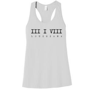 Roman Numeral Area Code 318 Louisiana Gift Home Women's Racerback Tank