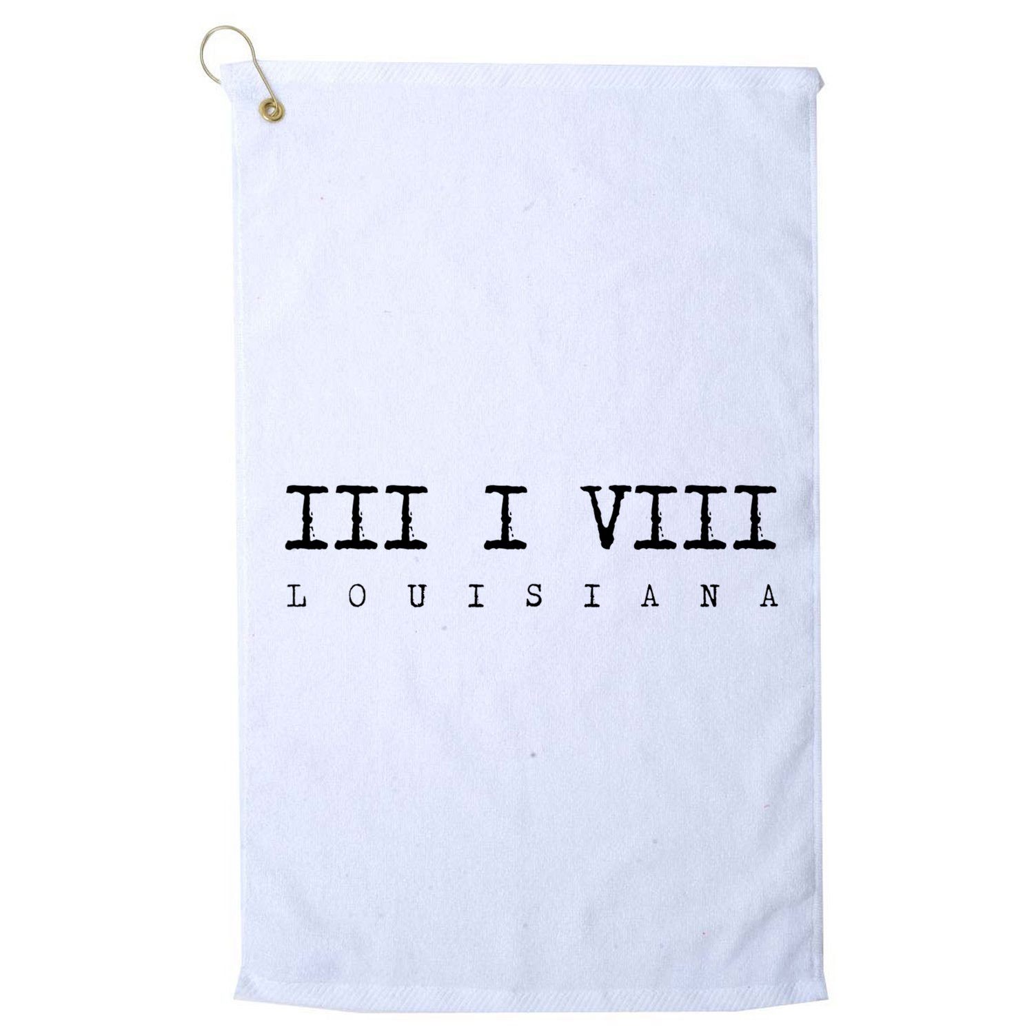 Roman Numeral Area Code 318 Louisiana Gift Home Golf Towel