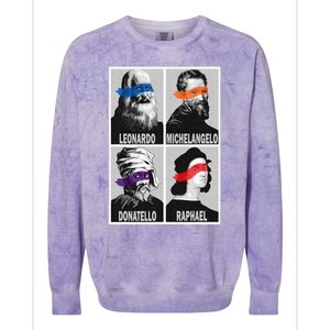 Renaissance Ninja Artists Poster Style Pop Colorblast Crewneck Sweatshirt