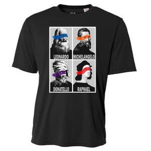 Renaissance Ninja Artists Poster Style Pop Cooling Performance Crew T-Shirt