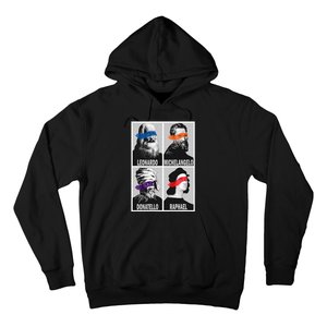 Renaissance Ninja Artists Poster Style Pop Hoodie