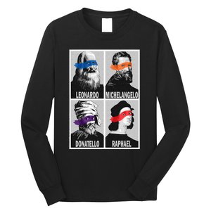 Renaissance Ninja Artists Poster Style Pop Long Sleeve Shirt