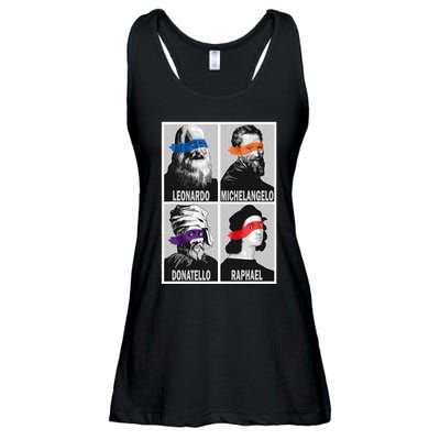 Renaissance Ninja Artists Poster Style Pop Ladies Essential Flowy Tank