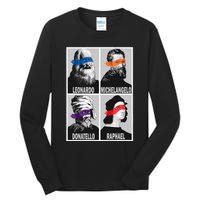 Renaissance Ninja Artists Poster Style Pop Tall Long Sleeve T-Shirt