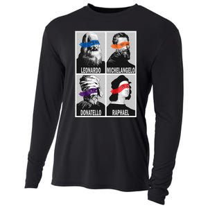 Renaissance Ninja Artists Poster Style Pop Cooling Performance Long Sleeve Crew