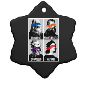 Renaissance Ninja Artists Poster Style Pop Ceramic Star Ornament