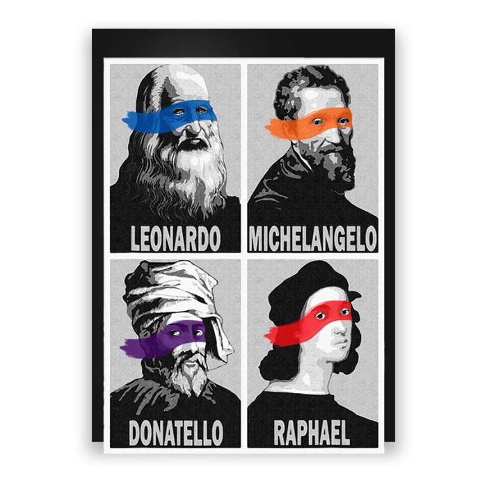 Renaissance Ninja Artists Poster Style Pop Poster