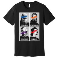 Renaissance Ninja Artists Poster Style Pop Premium T-Shirt