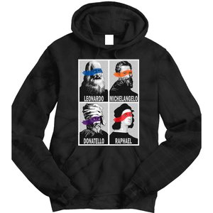 Renaissance Ninja Artists Poster Style Pop Tie Dye Hoodie