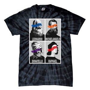 Renaissance Ninja Artists Poster Style Pop Tie-Dye T-Shirt