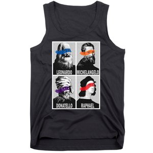 Renaissance Ninja Artists Poster Style Pop Tank Top