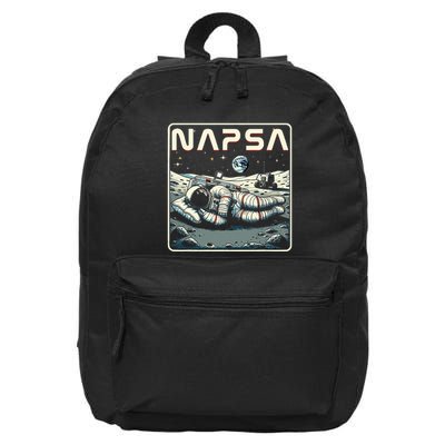 Retro Napsa Astronaut Outer Space Pun Novelty 16 in Basic Backpack