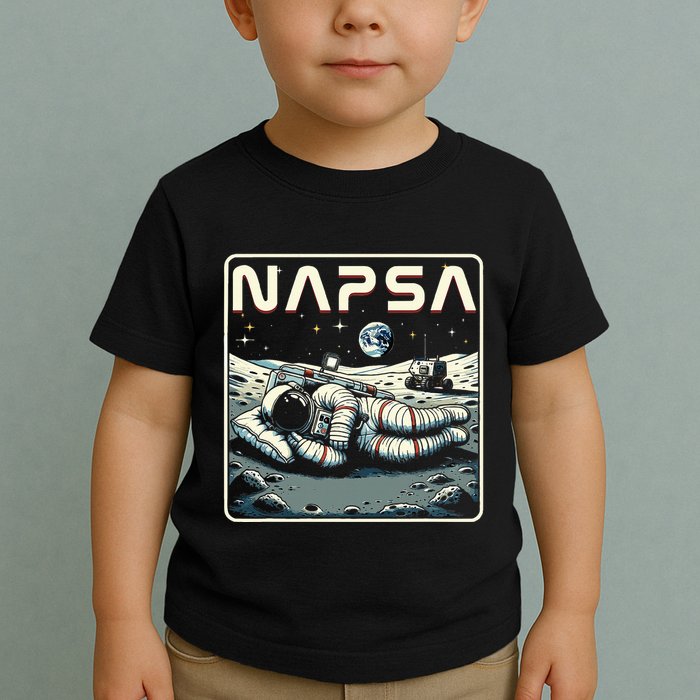 Retro Napsa Astronaut Outer Space Pun Novelty Toddler T-Shirt