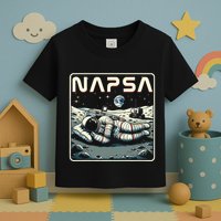 Retro Napsa Astronaut Outer Space Pun Novelty Toddler T-Shirt