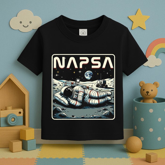 Retro Napsa Astronaut Outer Space Pun Novelty Toddler T-Shirt