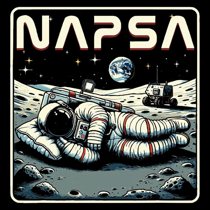 Retro Napsa Astronaut Outer Space Pun Novelty Toddler T-Shirt