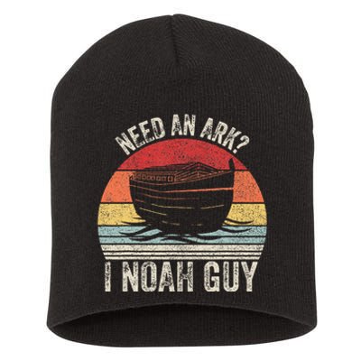 Retro Need An Ark I Noah Guy Christian Gifts Pun Short Acrylic Beanie