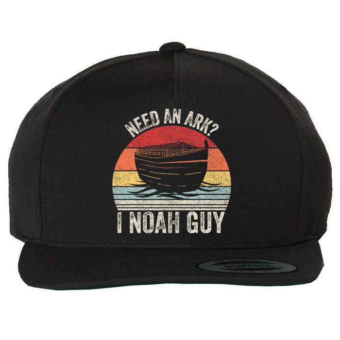 Retro Need An Ark I Noah Guy Christian Gifts Pun Wool Snapback Cap