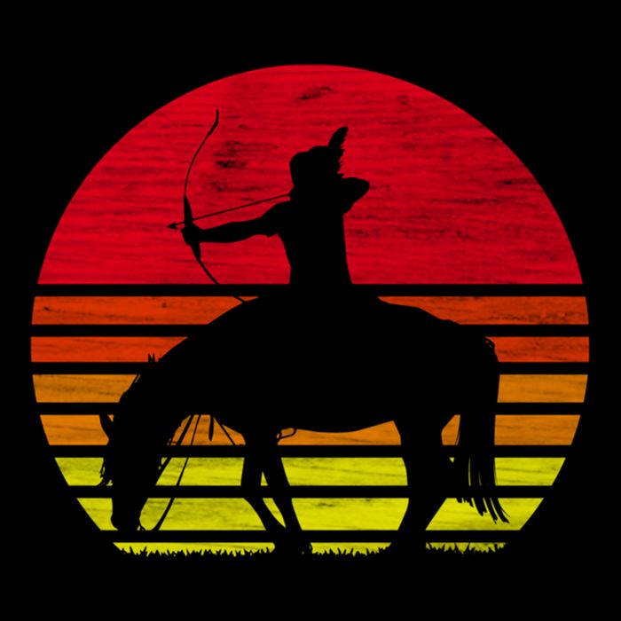Retro Native American Horse Gift Cooling Performance Crew T-Shirt
