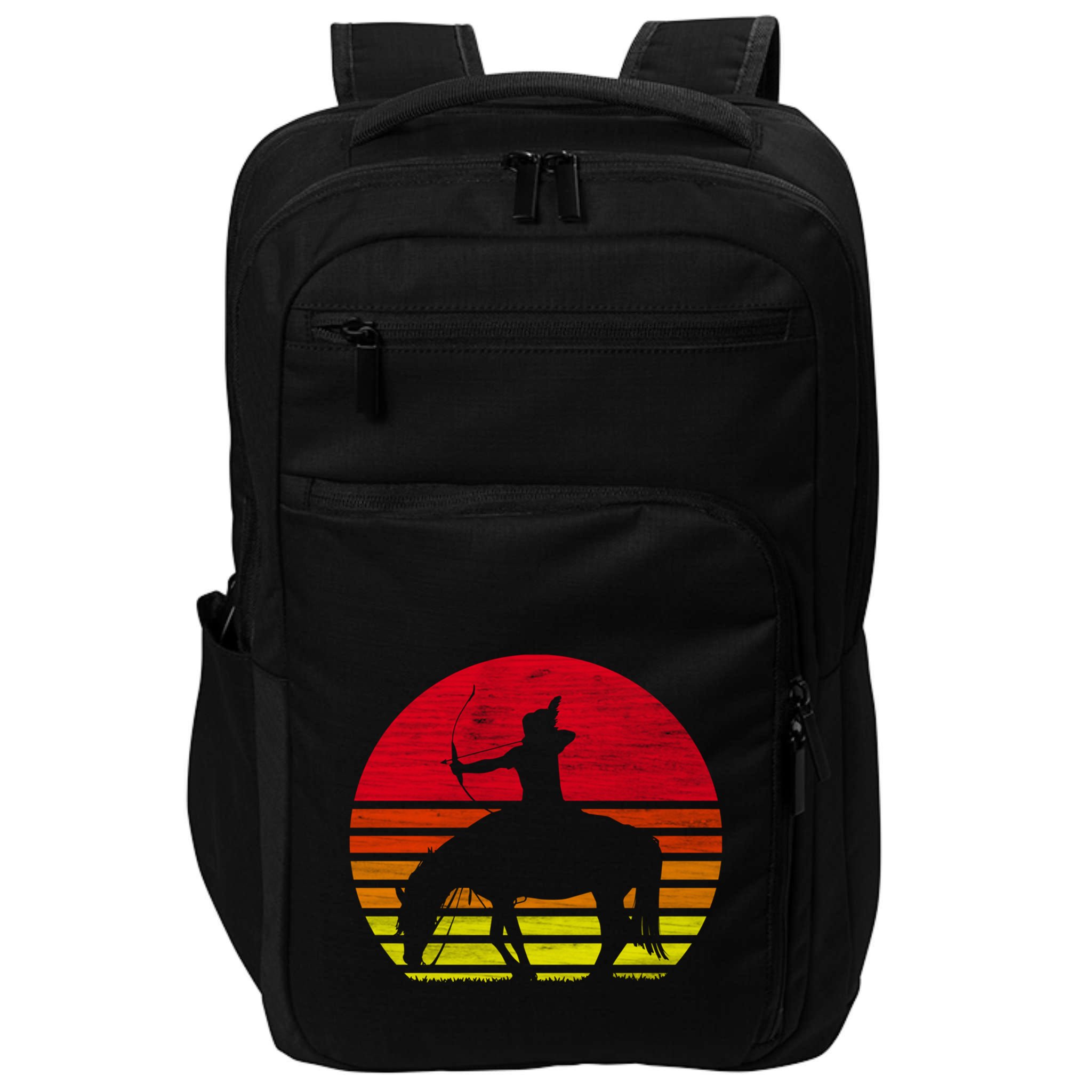 Retro Native American Horse Gift Impact Tech Backpack
