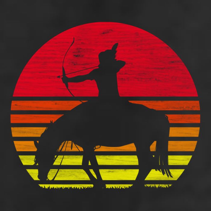 Retro Native American Horse Gift Adult Drive Performance Visor