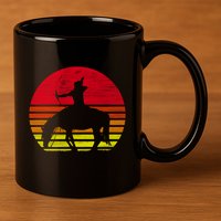 Retro Native American Horse Gift 11oz C Handle Ceramic Mug