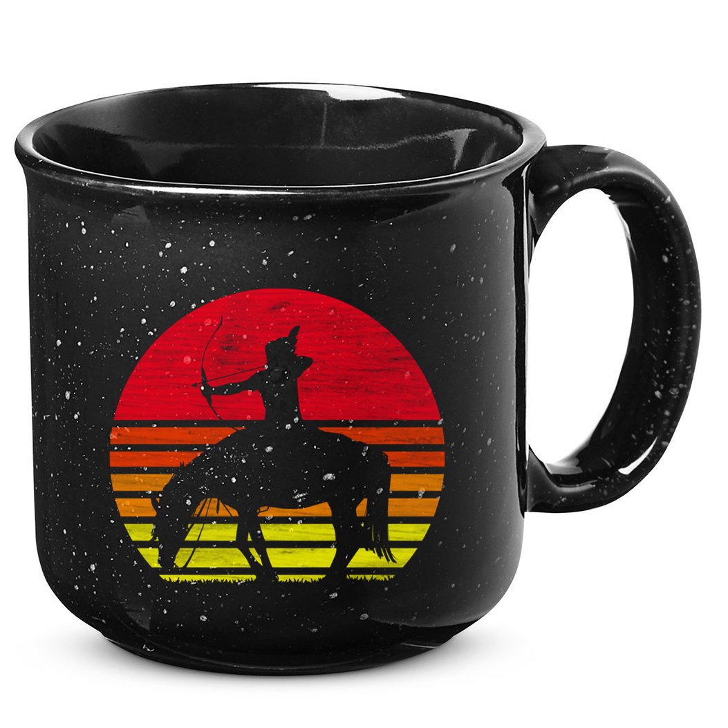 Retro Native American Horse Gift 15oz Campfire Ceramic Mug