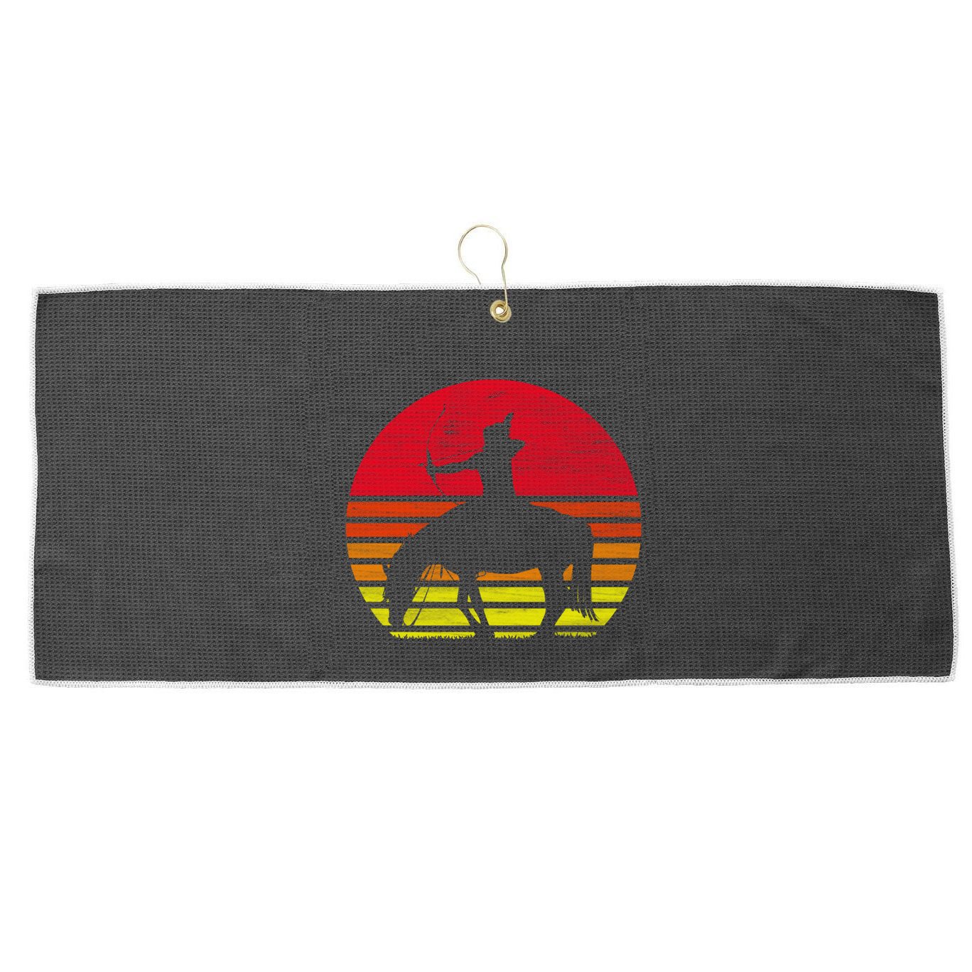 Retro Native American Horse Gift Large Microfiber Waffle Golf Towel