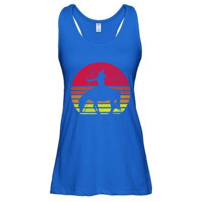 Retro Native American Horse Gift Ladies Essential Flowy Tank