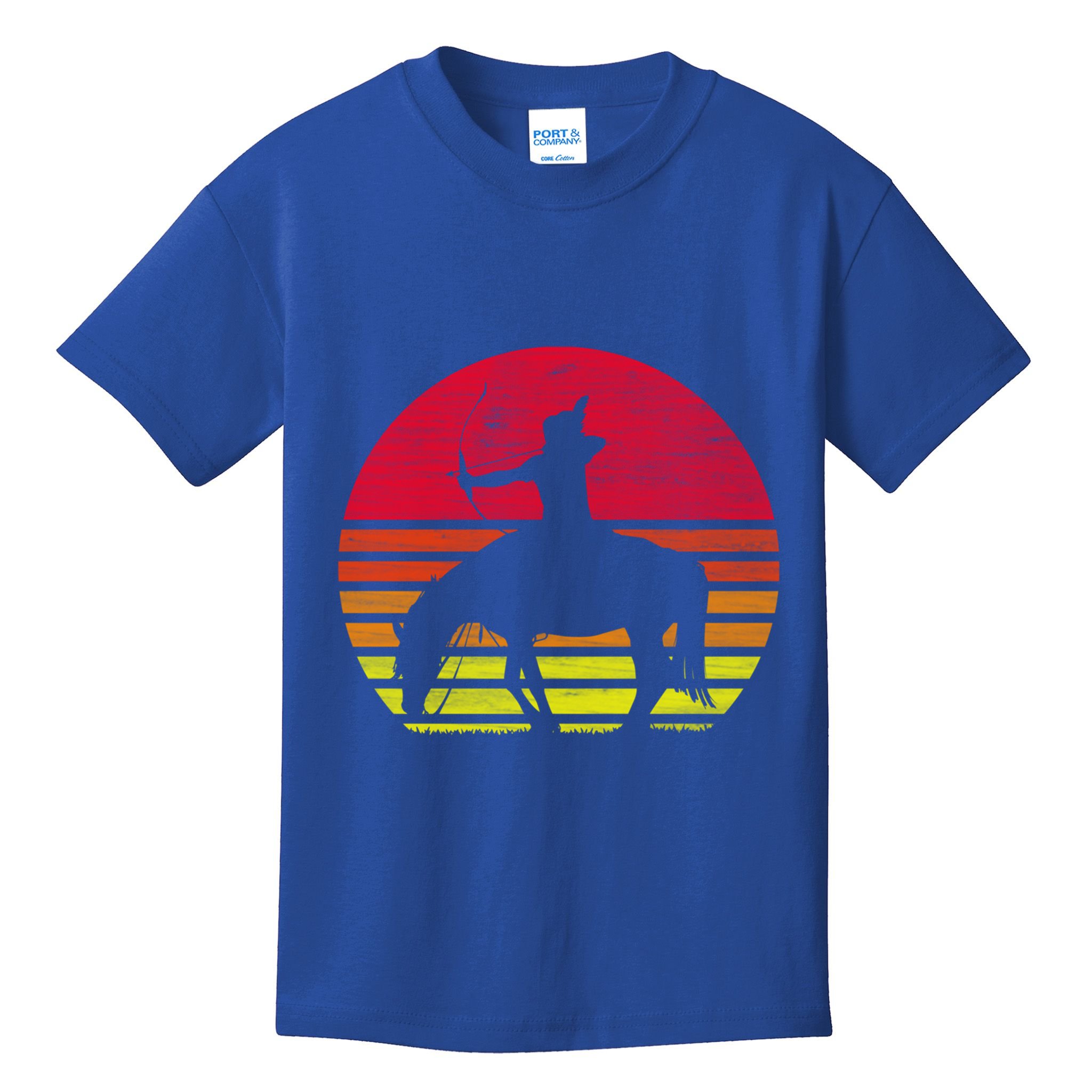 Retro Native American Horse Gift Kids T-Shirt