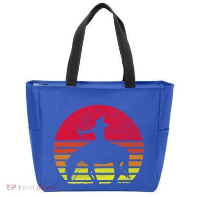 Retro Native American Horse Gift Zip Tote Bag