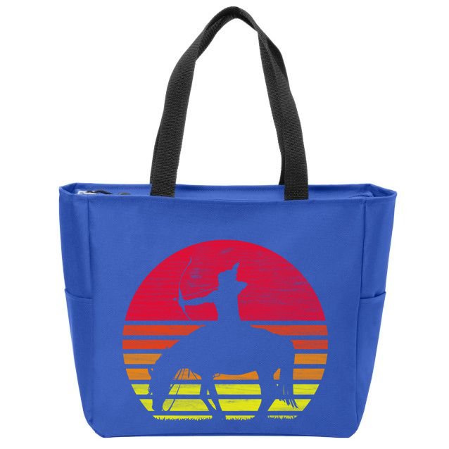 Retro Native American Horse Gift Zip Tote Bag