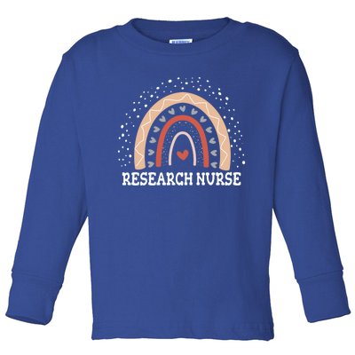 Research Nurse Appreciation Flower Clinical Research Nursing Gift Toddler Long Sleeve Shirt