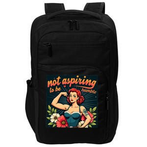 Retro Not Aspiring To Be Humble Feminist Woman Kamala Harris Impact Tech Backpack