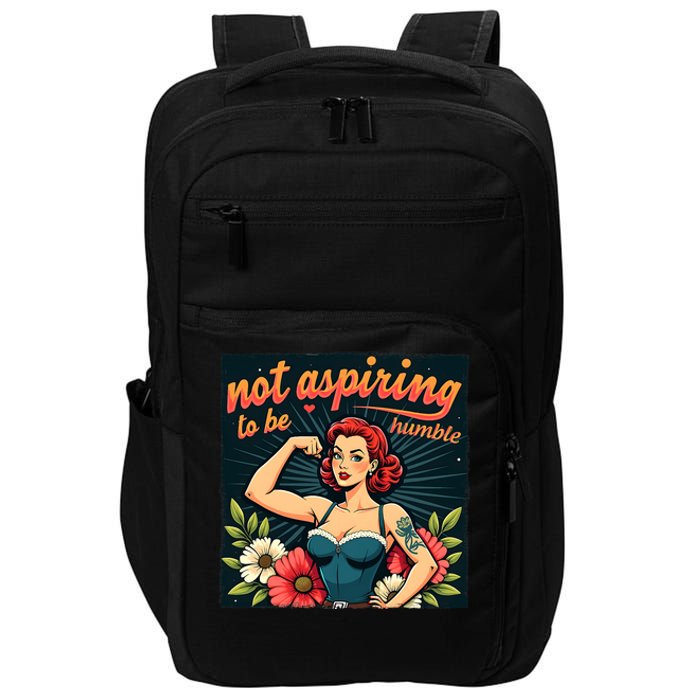 Retro Not Aspiring To Be Humble Feminist Woman Kamala Harris Impact Tech Backpack