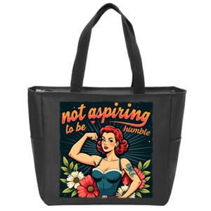 Retro Not Aspiring To Be Humble Feminist Woman Kamala Harris Zip Tote Bag