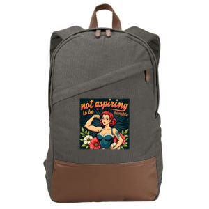 Retro Not Aspiring To Be Humble Feminist Woman Kamala Harris Cotton Canvas Backpack