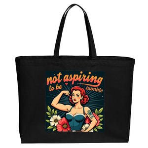 Retro Not Aspiring To Be Humble Feminist Woman Kamala Harris Cotton Canvas Jumbo Tote