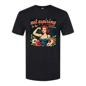 Retro Not Aspiring To Be Humble Feminist Woman Kamala Harris Softstyle CVC T-Shirt