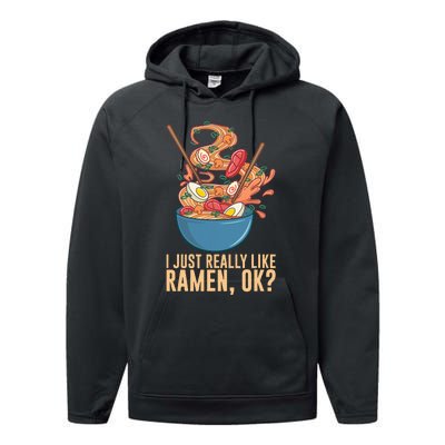 Ramen Noodles Art For Noodle Ramen Lovers Performance Fleece Hoodie