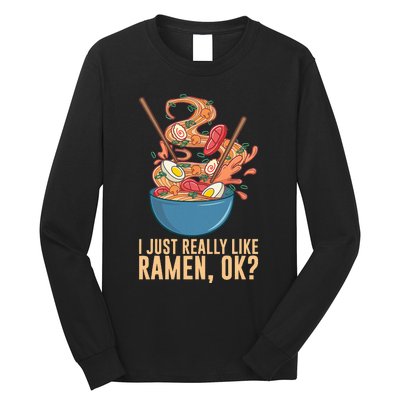 Ramen Noodles Art For Noodle Ramen Lovers Long Sleeve Shirt