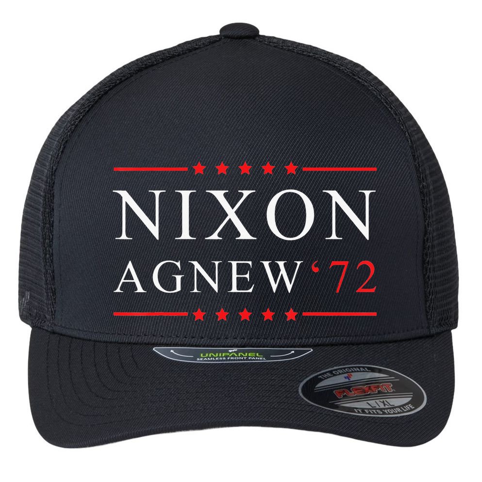 RICHARD NIXON AGNEW funny president Flexfit Unipanel Trucker Cap