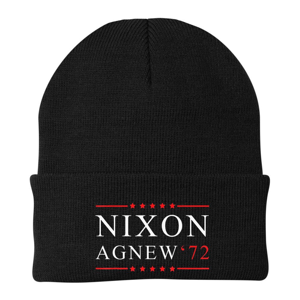 RICHARD NIXON AGNEW funny president Beanie