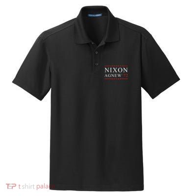 RICHARD NIXON AGNEW funny president Dry Zone Grid Polo