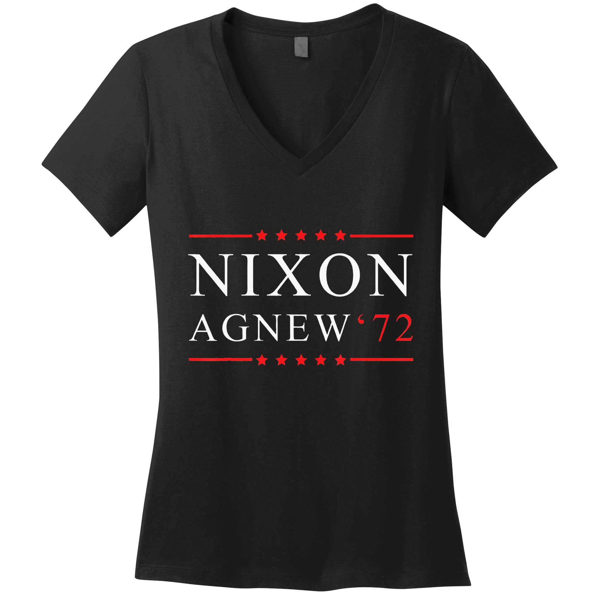 RICHARD NIXON AGNEW funny president Women's V-Neck T-Shirt
